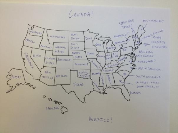 Brits label U.S. map