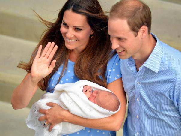 Kate, Will and Baby George